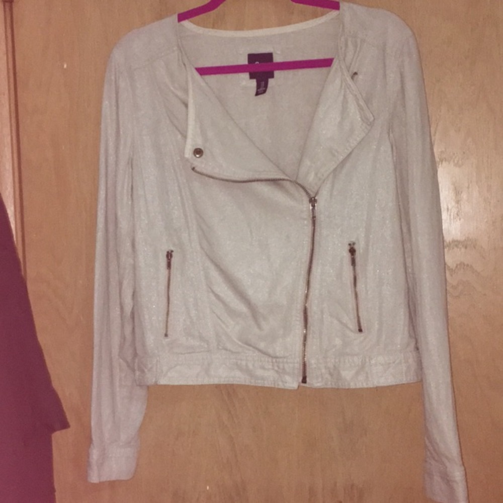 GAP Draped Collar Shimmer Light Jacket